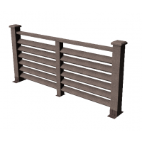 Декоративные ограждения ДПК "Босфор", Венге, шлифованное Декоративные ограждения ДПК "Босфор", Венге, шлифованное