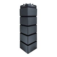 Угол Премиум состаренный кирпич Графит (шов RAL 9005)