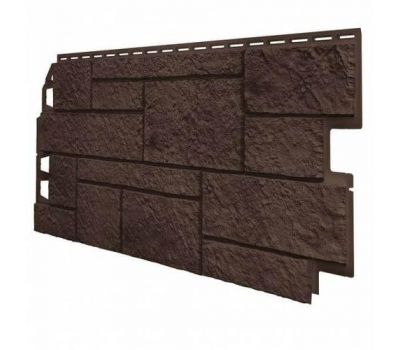 Фасадные панели (цокольный сайдинг) Оптима Песчаник Тёмно-Коричневый от производителя  ТЕХНОНИКОЛЬ по цене 490 р
