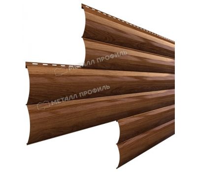 Металлический сайдинг Woodstock-В-28х330 (ECOSTEEL-01-МореныйДуб-0.5) от производителя  Металл Профиль по цене 1 550 р